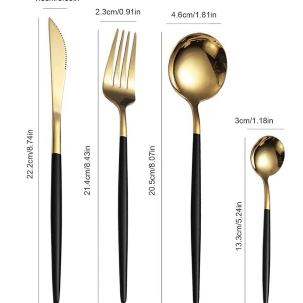 24 piece stainless steel silverware set - Picture 3 of 4